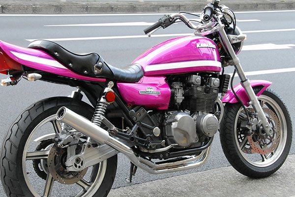 ZEPHYR ゼファー400コブラツイスト管メッキ マフラー