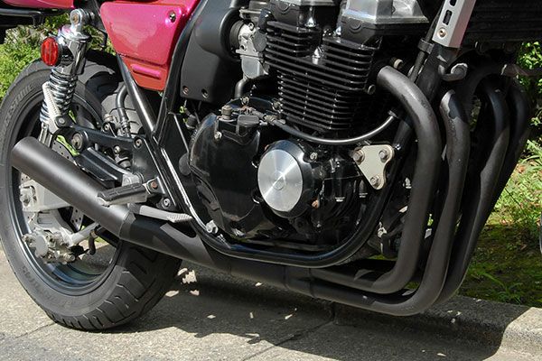 XJR400/S/R/R2イカシタショート管ZZYA管(ジーヤ管)ブラック