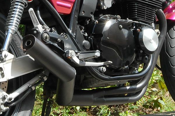 XJR400/S/R/R2イカシタショート管ZZYA管(ジーヤ管)ブラック