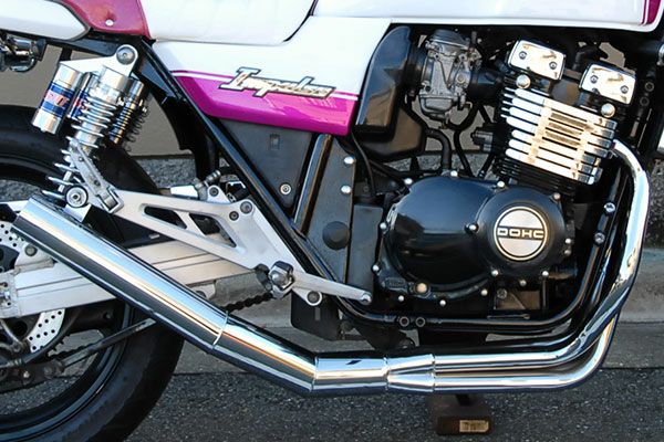 GSX400インパルスイカシタショート管ZZYA管(ジーヤ管)メッキ