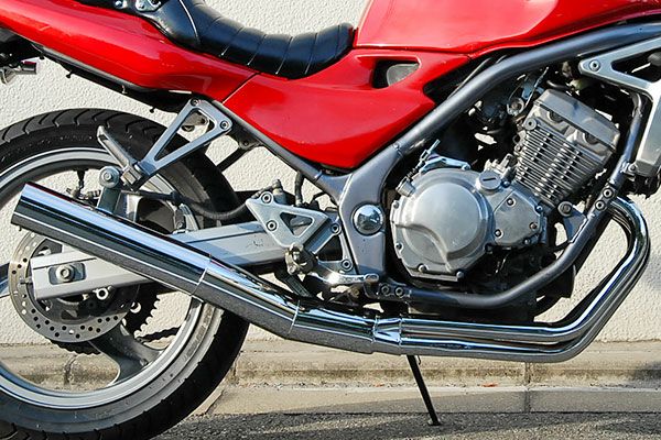 BALIUS(バリオス)1型80φ極太マフラーバズー管メッキ