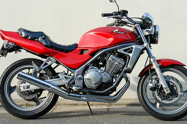 BALIUS(バリオス)1型80φ極太マフラーバズー管メッキ