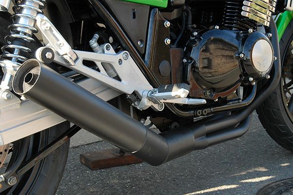 GSX400インパルス80φ極太マフラーバズー管ブラック