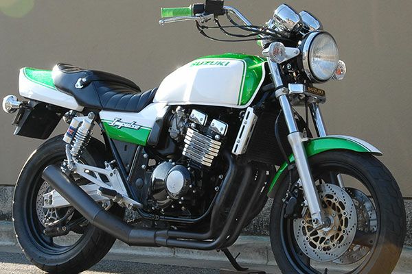 GSX400インパルス80φ極太マフラーバズー管ブラック