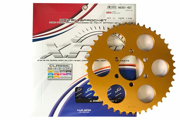 ゴールド スプロケット 530/45T XAM GS400 GS400(77年-79年)用ゴールドスプロケット45T | 旧車バイクカスタム