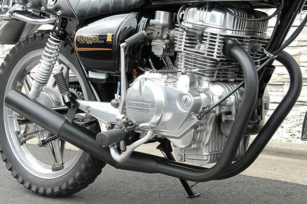 ホーク2　250/400ccイカシタショート管ZZYA管(ジーヤ管)ブラック