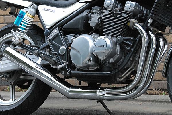 ゼファー400/χイカシタショート管ZZYA管(ジーヤ管)メッキ