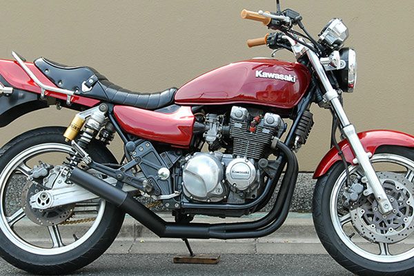 ゼファー400/χイカシタショート管ZZYA管(ジーヤ管)ブラック