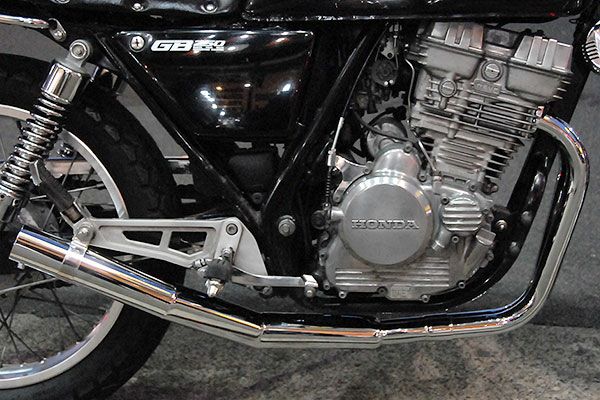 GB250クラブマン用ショート管分割式秘密の集合管メッキ