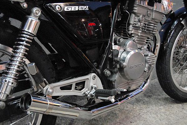 GB250クラブマン用ショート管分割式秘密の集合管メッキ