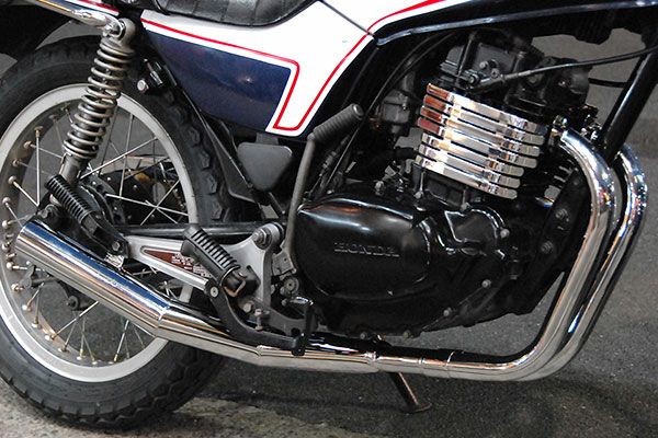 CB250RS/-Z/-ZR用ショート管分割式秘密の集合管メッキ