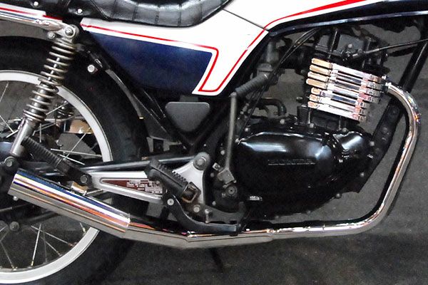 CB250RS/-Z/-ZR用ショート管分割式秘密の集合管メッキ