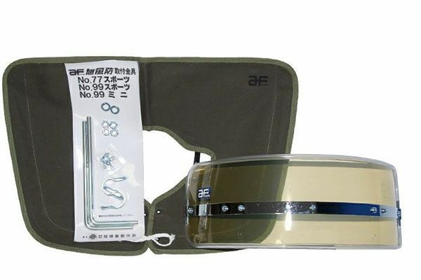 SOLDOUT　絞り済　短風防 風防 ヤレ仕様　画像参照 引き取り限定 Amazon | Z-FATHER 旭風防 メッキ 短風防(黒布タレ) | スクリーン本体