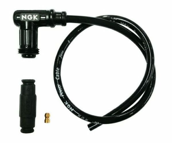 NGKパワーケーブルL型/90°タイプ(黒) | 旧車バイクカスタムパーツの