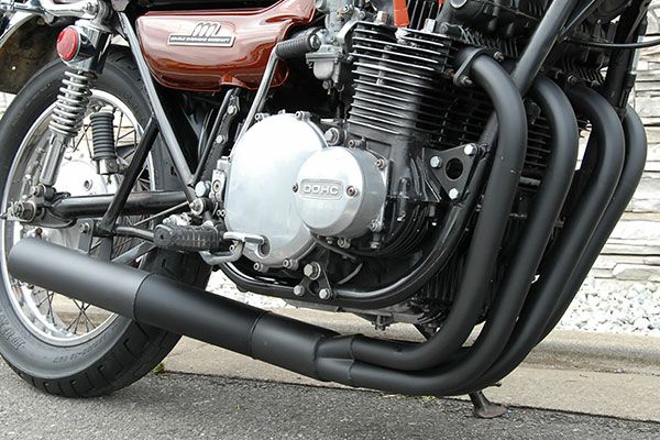Z1/Z2/Z750FKZ900/機械曲げ80φ極太マフラーバズー管ブラック