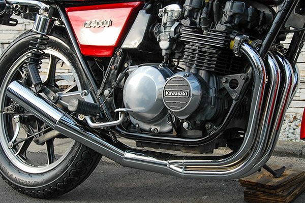 Z400FX ショート管マフラー Z400FXイカシタショート管ZZYA管メッキ | 旧車バイクカスタムパーツの