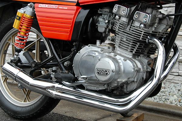 GSＸ２５０E.T.L用ゴイスー菅ポン付けワンオフマフラーエンドのみ！ GSX250Eザリ/ゴキ/T/Lスーパーゴイスー管メッキ | 旧車バイクカスタム