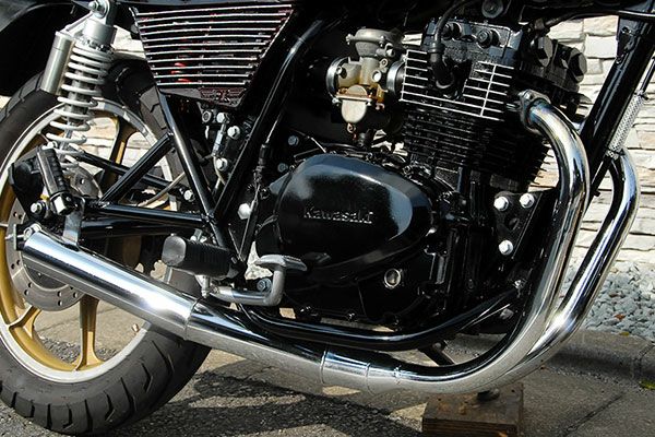 z250ft ショート管 Z250FTイカシタショート管ZZYA管メッキ | 旧車バイクカスタムパーツの
